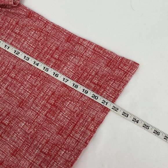 Mercer & Madison Womens Stretch Round Neck Short Sleeve Back Zip Blouse Medium - Picture 9 of 9